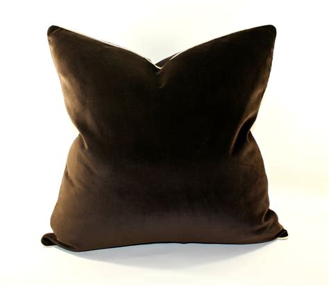 Velvet Pillow Cover Chocolate Brown Decorative Pillow Cover