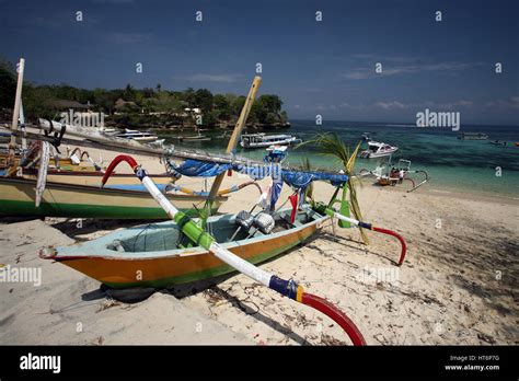 A Beach At The Village Of Jungutbatu Beach On The Island Nusa Lembongan