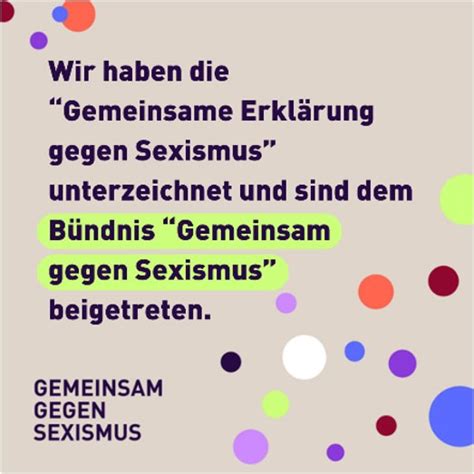 Bündnis Gemeinsam Gegen Sexismus«