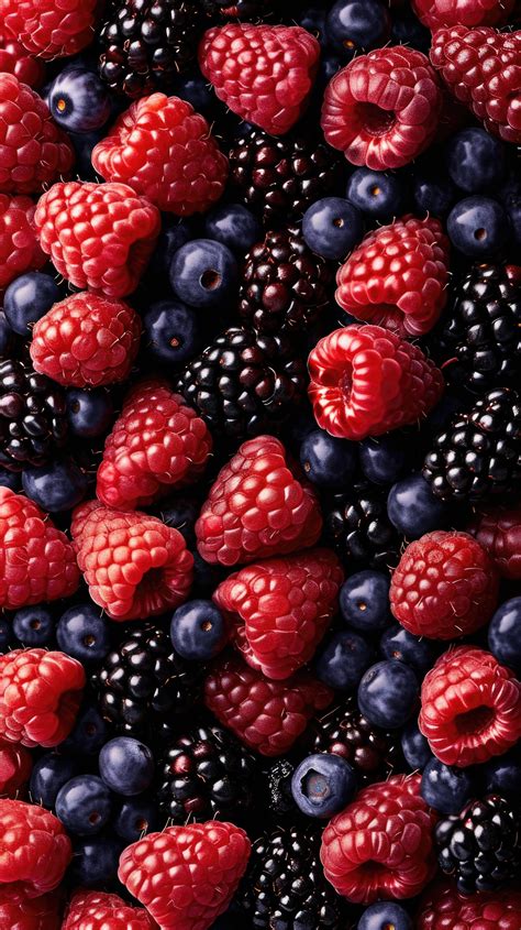 Berries Wallpaper Mixed Berries Healthy Berries Antioxidant Fruits