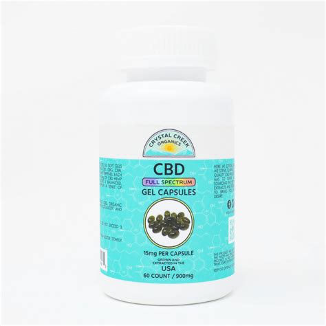 Full Spectrum Cbd Gel Capsules Crystal Creek Organics