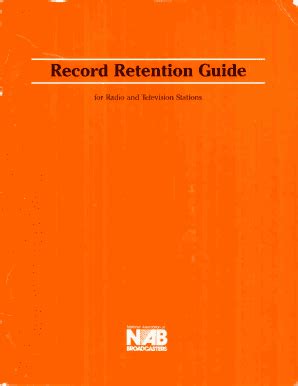 Fillable Online Record Retention Guide For Radio And Television