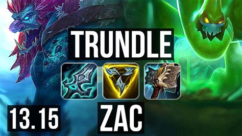 TRUNDLE Vs ZAC TOP Rank 1 Trundle 1 6M Mastery Rank 12 TR