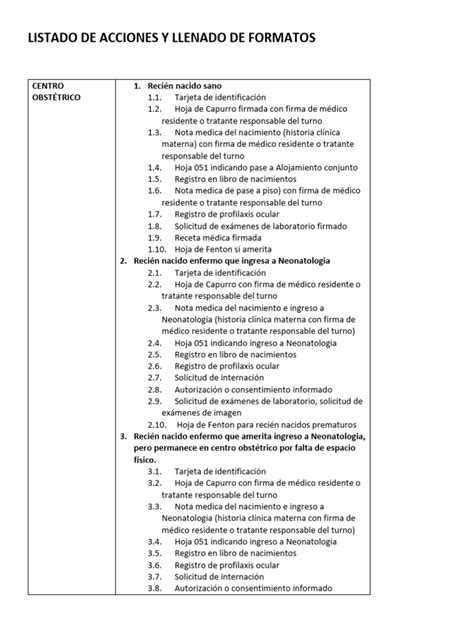 Listado De Llenado De Formatos Originales Expo Actual 2024 Pdf