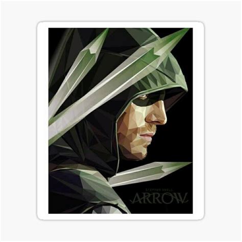 The Super Hero Green Arrow Merch Sticker By Mynameisrafe Redbubble