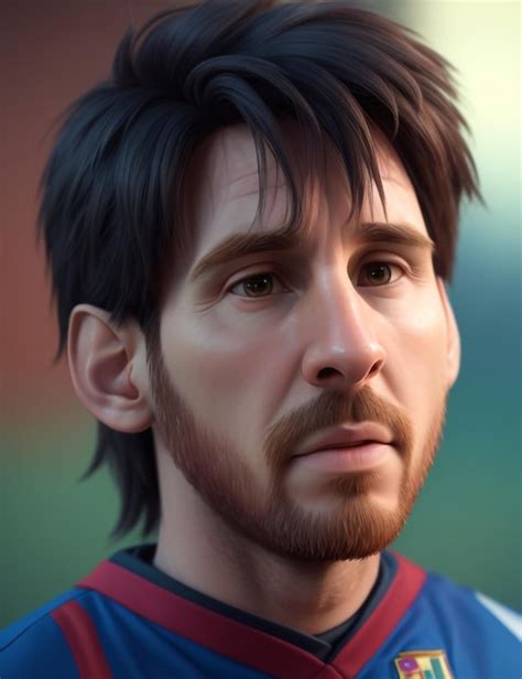 Premium Ai Image Portrait Of 3d Lionel Messi