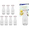 MamboCat 8er Set Weckgläser 530 ml Saftflaschen mit Deckel Einkochring