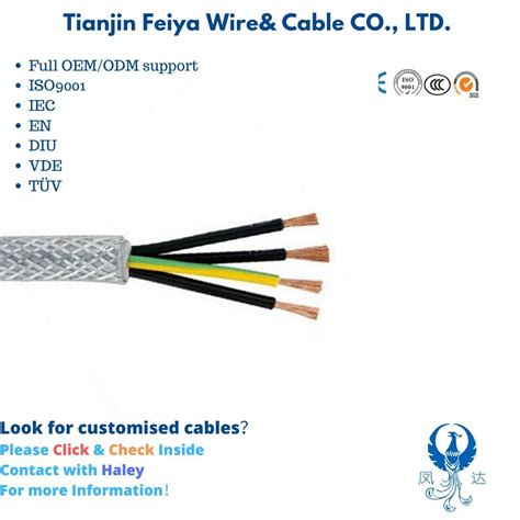 Nyy H Vvf Galvanized Steel Wire Braiding Shielded Armored Flex Pvc