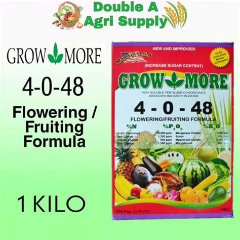 Growmore Grow More Water Soluble Foliar Fertilizer 1 Kilo Shopee