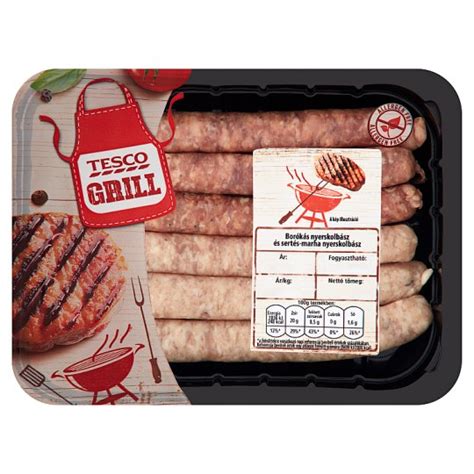 Tesco Grill Raw Sausage With Juniper And Pork Beef Raw Sausage 300 G Tesco Online Tesco From