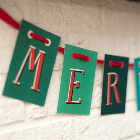 Merry Christmas Garland & Ribbon | An Open Sketchbook