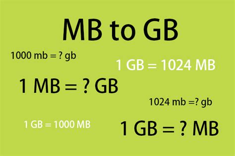 How Many Mb In A Gb Convert Mb To Gb