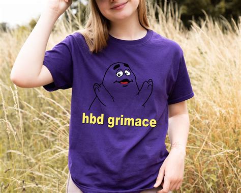 Hbd Grimace Shirt Funny Face Hbd Shirt Funny Hbd Grimace Etsy