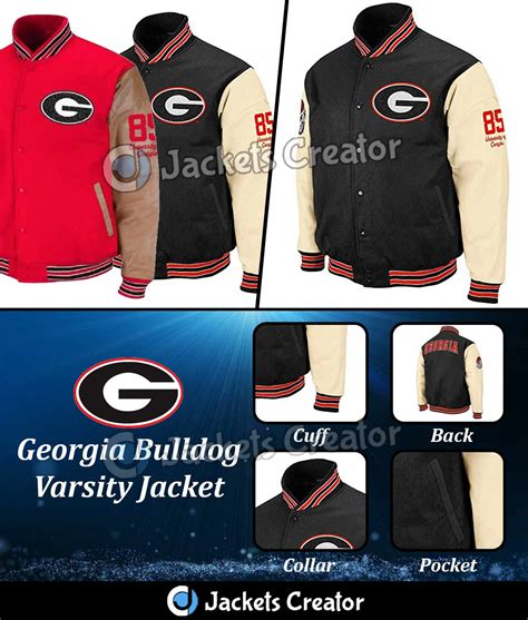 Ncaa Georgia Bulldog Letterman Jacket Jackets Creator