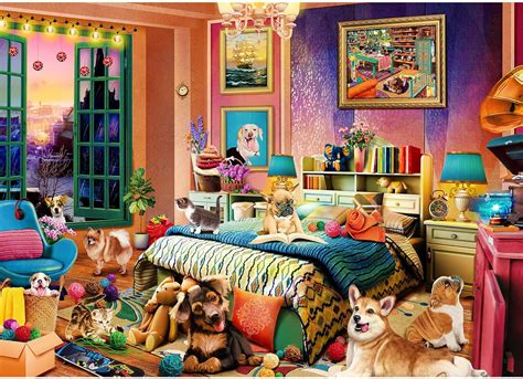 Mischievous Pets Puzzle Teile Erwachsene Hund Katze Puzzle