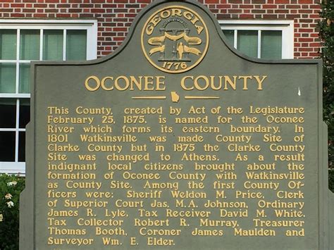 Oconee County Historic Sign Watkinsville Ga Paul Chandler June 2016