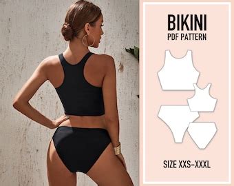 Bikini Pattern PDF Sewing Pattern Swimsuit One Piece Bikini Sewing