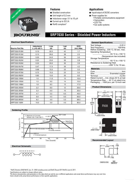 SRP7030 4R7M Bourns Inductors Distributor Stock And Best Price