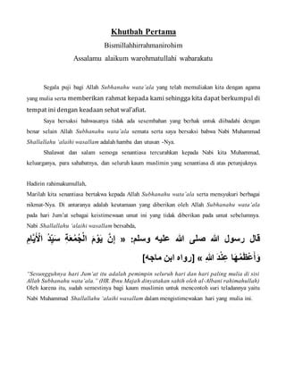 Khutbah Jumat Pdf