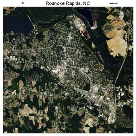 Aerial Photography Map of Roanoke Rapids, NC North Carolina