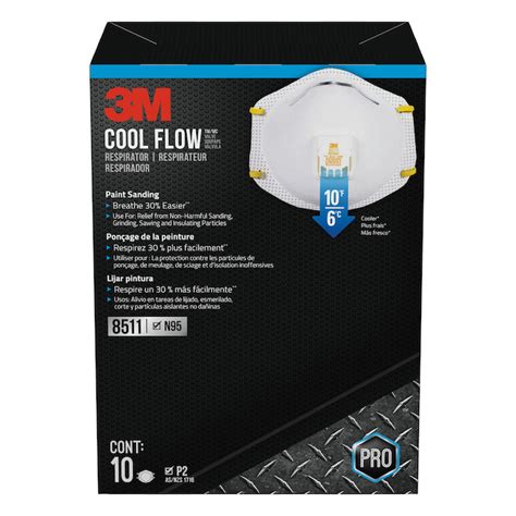 3m Cool Flow Disposable N95 Respirator 10 Pack 8511 Rona