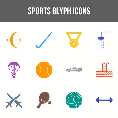 Beautiful Sports vector icon set 17538325 Vector Art at Vecteezy