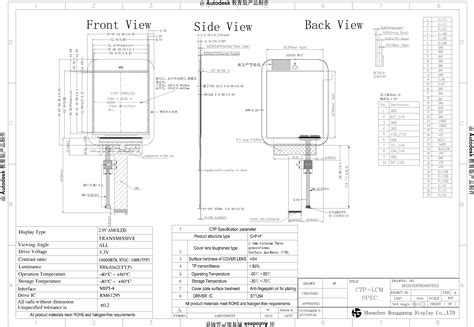 2 95 Inch OLED Displays IPS High Resolution 1080x1200 MIPI