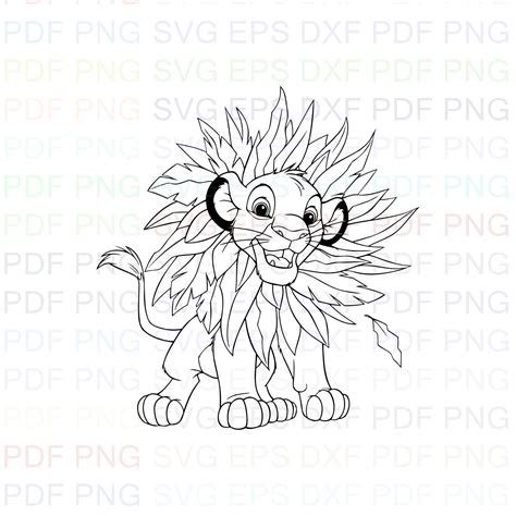 Simba The Lion King 20 Svg Dxf Eps Pdf Png Cricut Cutting Etsy