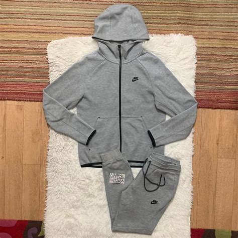 Nike Tech Fleece Grey Full Tracksuit Old Season Depop