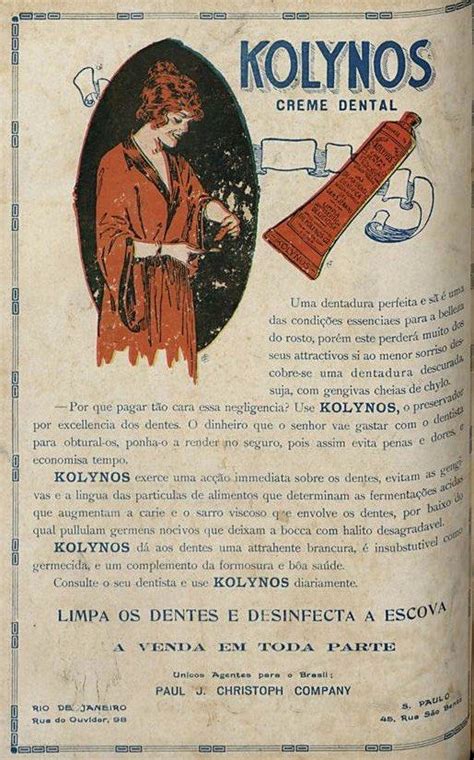 Kolynos 1923 Publicidade retro Anúncios antigos Propagandas antigas