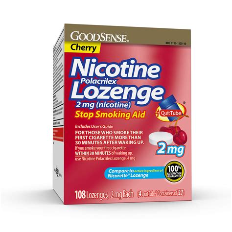 Buy GoodSense Polacrilex Lozenge, 2 mg (), Stop Smoking Aid, Cherry ...