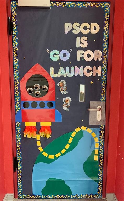 Space Theme Classroom Door Decor I Did For My Class Spacetheme