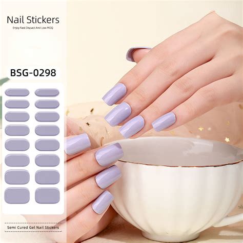 Nail Art Ideas Purple Solid Colors Valentine Medium Sheer Press On Nails Curvlife