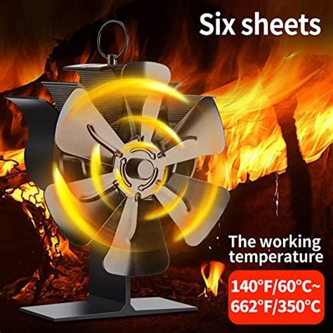 Yunyoda Ventilador De Estufa Palas Ventiladores Para Chimeneas