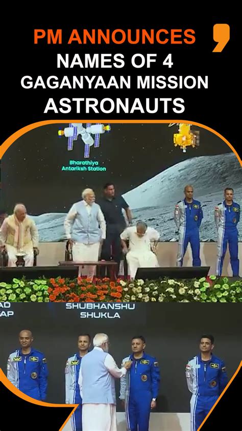 Gaganyaan Mission Pm Modi Bestows Astronaut Wings To Astronaut