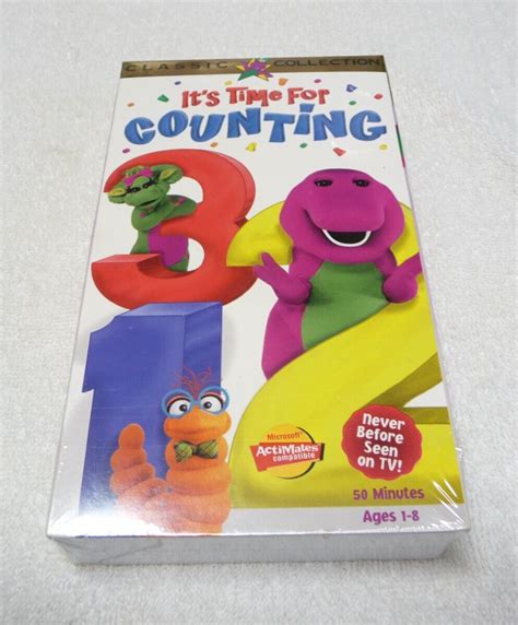 Barney Its Time For Counting Vhs 1997 Brand New Sealed Never Before Seen On Tv 45986020222 Ebay