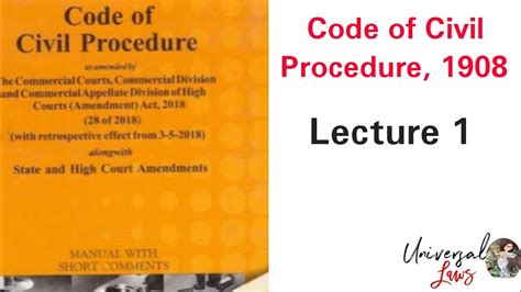 Code Of Civil Procedure 1908lecture 1 Introduction Stages In