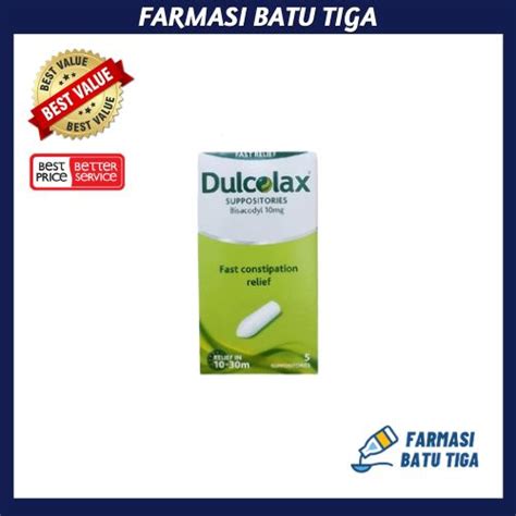 Dulcolax Suppositories 10mg Bisacodyl 5 Pcs Exp Date 022026