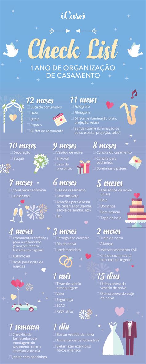 Check List Casamento Como Organizar Em 12 Meses