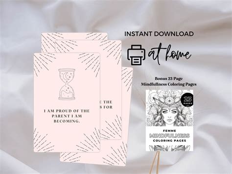 Printable Postpartum Affirmation Cards Set Of 30 Digital Daily Positive