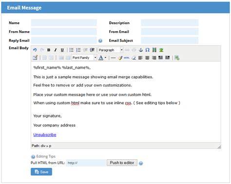 Creating Mass Email Messages And Campaigns