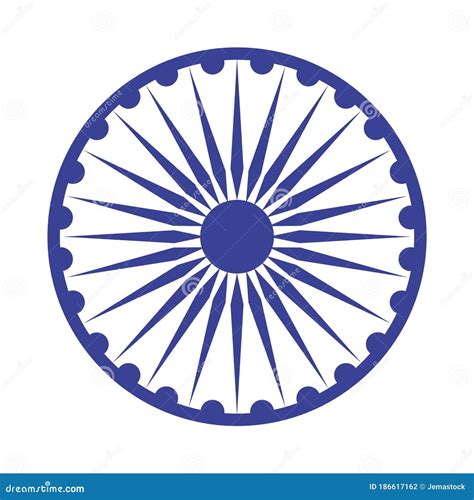 Dharmachakra Ashoka Chakra Wheel Of The Dharma Symbol From The Flag Of India 3d Rendering