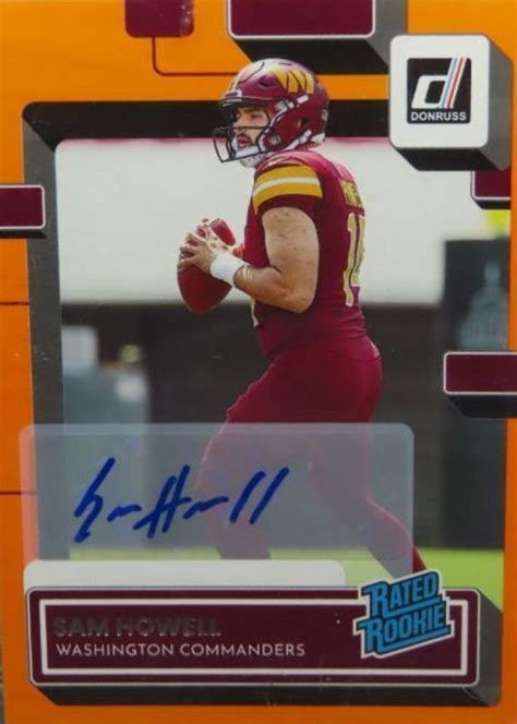 Sam Howell Donruss Rated Rookie Autographs Orange Price