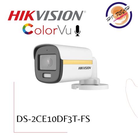 HikVision DS 2CE10DF3T FS 2MP ColorVu Audio Fixed Mini Bullet Camera