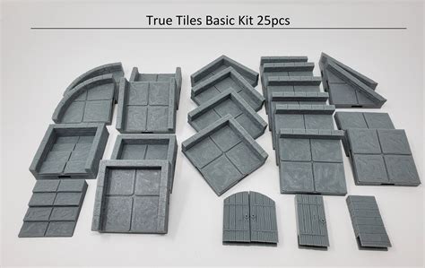 Dungeon Tiles 25 Pcs Beginner Kit True Tiles Fantasy Dnd Etsy