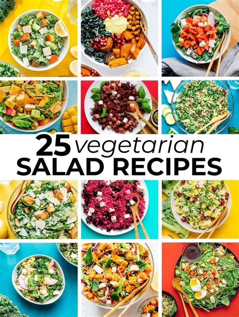 50+ Healthy Vegetarian Salad Recipes | Live Eat Learn | Vegetarian salad recipes, Vegetarian ...