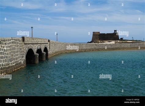 Dh Castle San Gabriel Arrecife Lanzarote Stone Bridge Leading To Castle