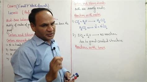 Lec 22 Acid Base Behaviour Of Oxides Of 4 Group Elements Carbon Monoxide Carbon Dioxide