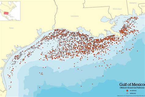 Offshore Oil Rigs Gulf Of Mexico Map