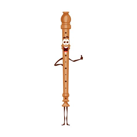 Cartoon musical flute character, music instrument 13210737 Vector Art ...